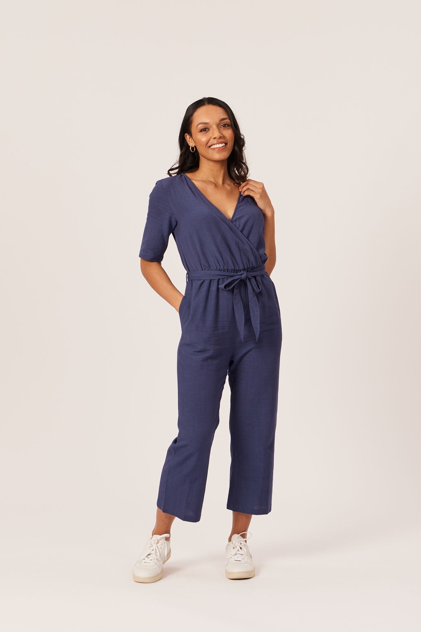 Suzanne - Wrap Jumpsuit - Navy
