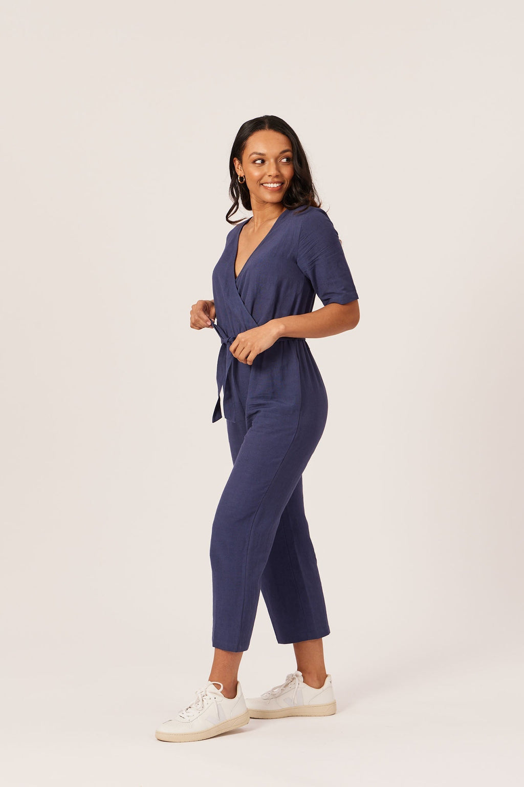 Suzanne - Wrap Jumpsuit - Navy