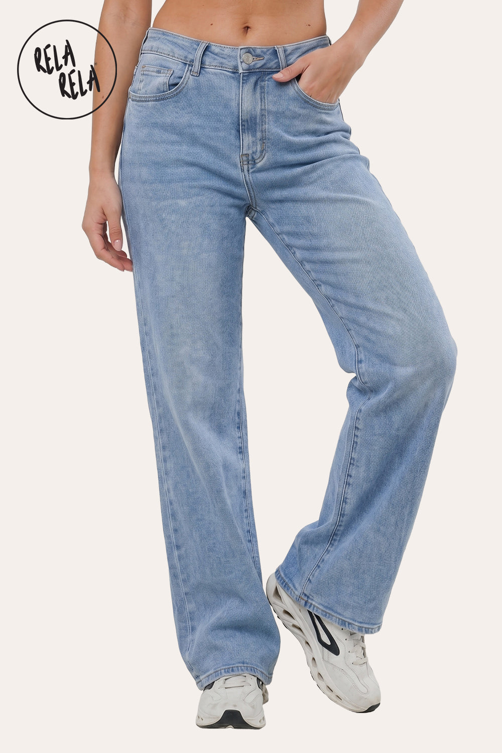 Stretchy Diamante Back Pocket Ripped Jeans in Blue