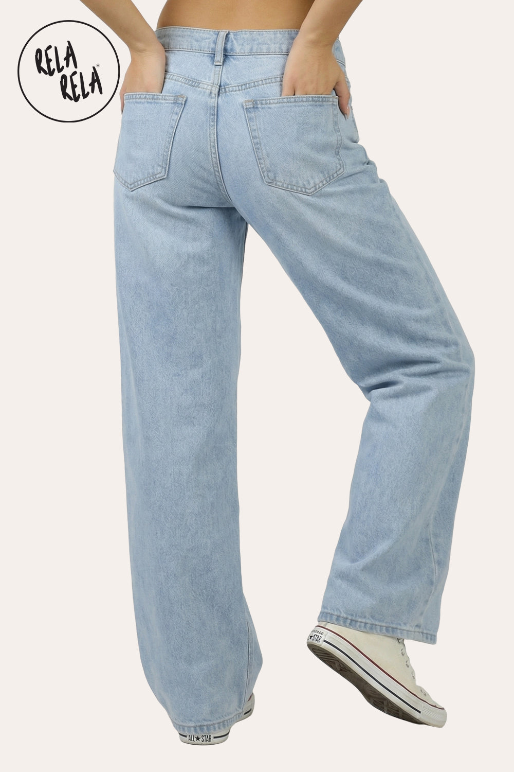 Y2K Viral Stretch Petite-Friendly Low Waisted Wide Leg Jeans - Light Blue