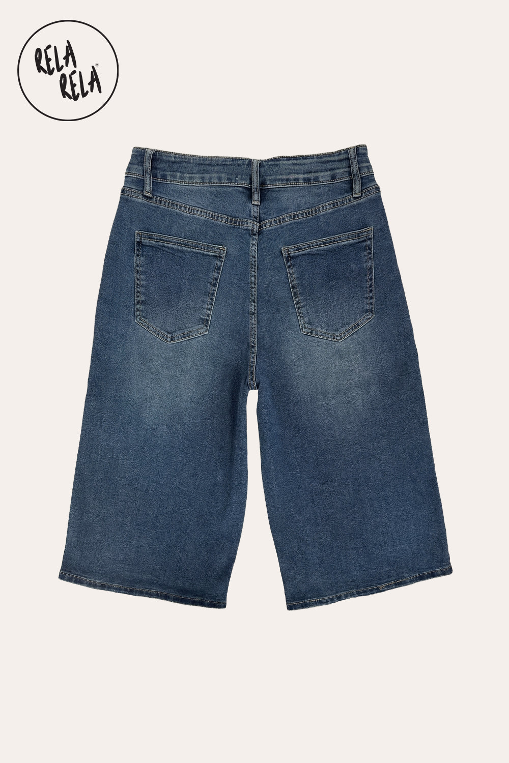 Baggy Fit Longline Denim Jorts: Y2K Loose Skater Style in Denim Blue