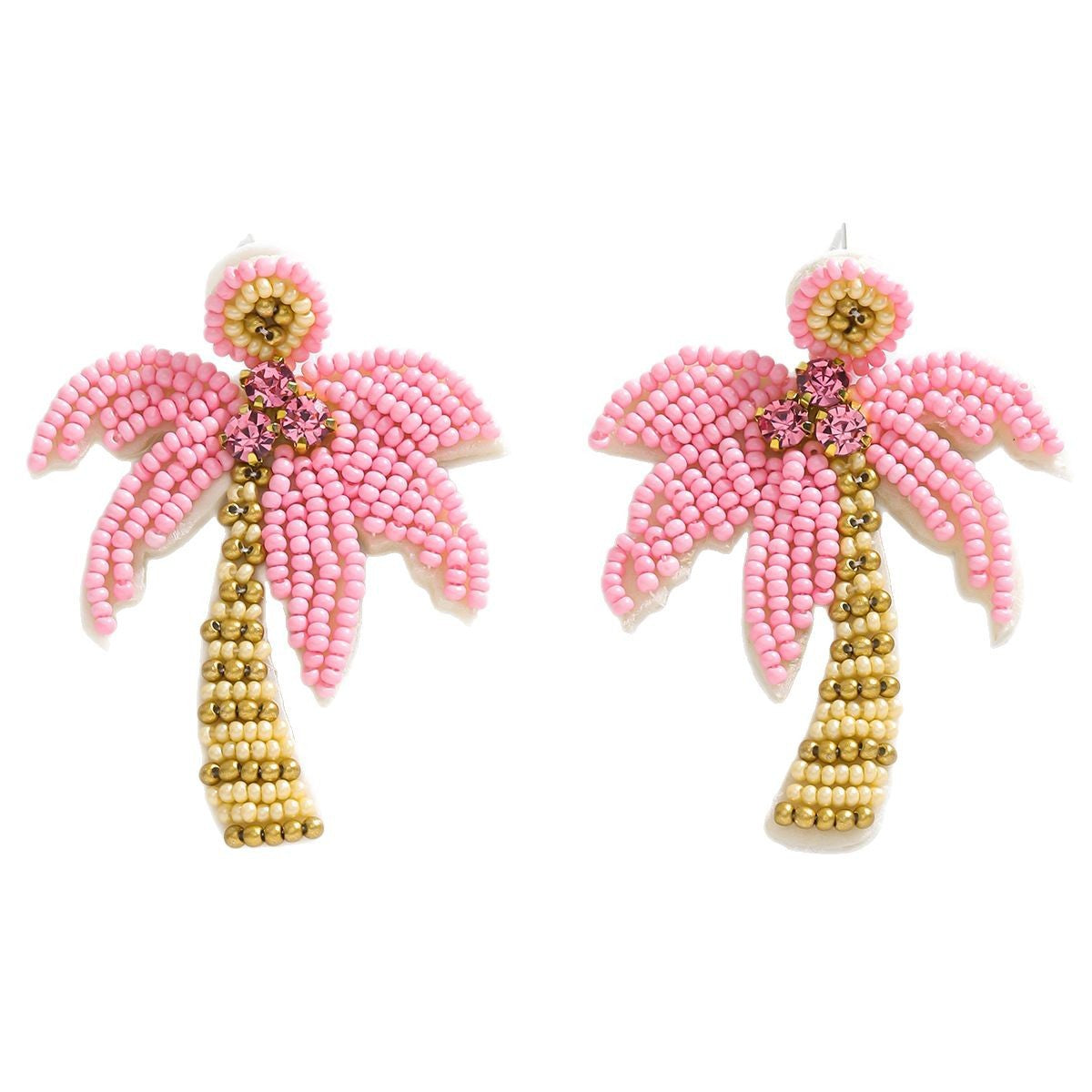 Bohemian Handmade Beaded Coconut Tree Earrings