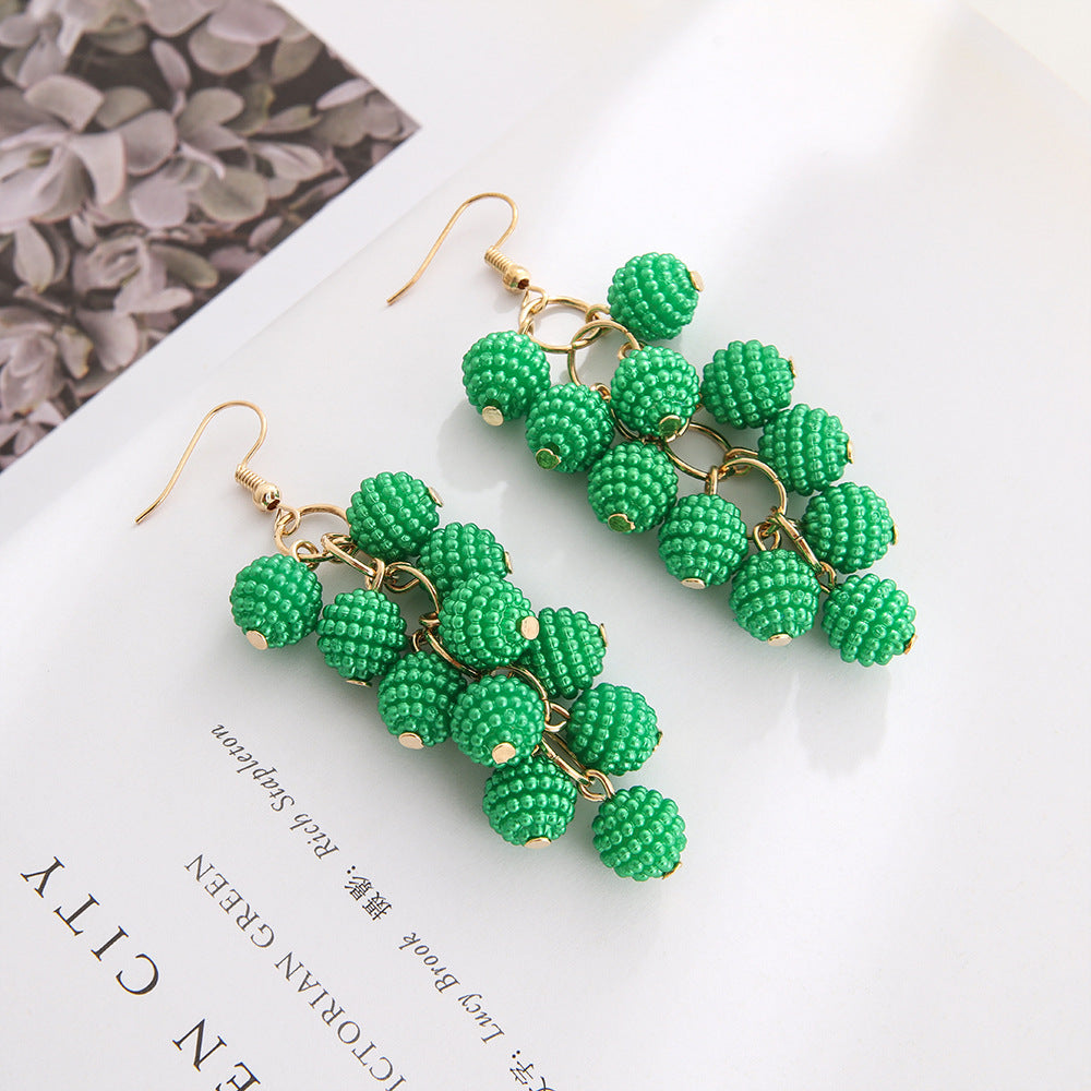 Bohemian Vintage Grape Earrings