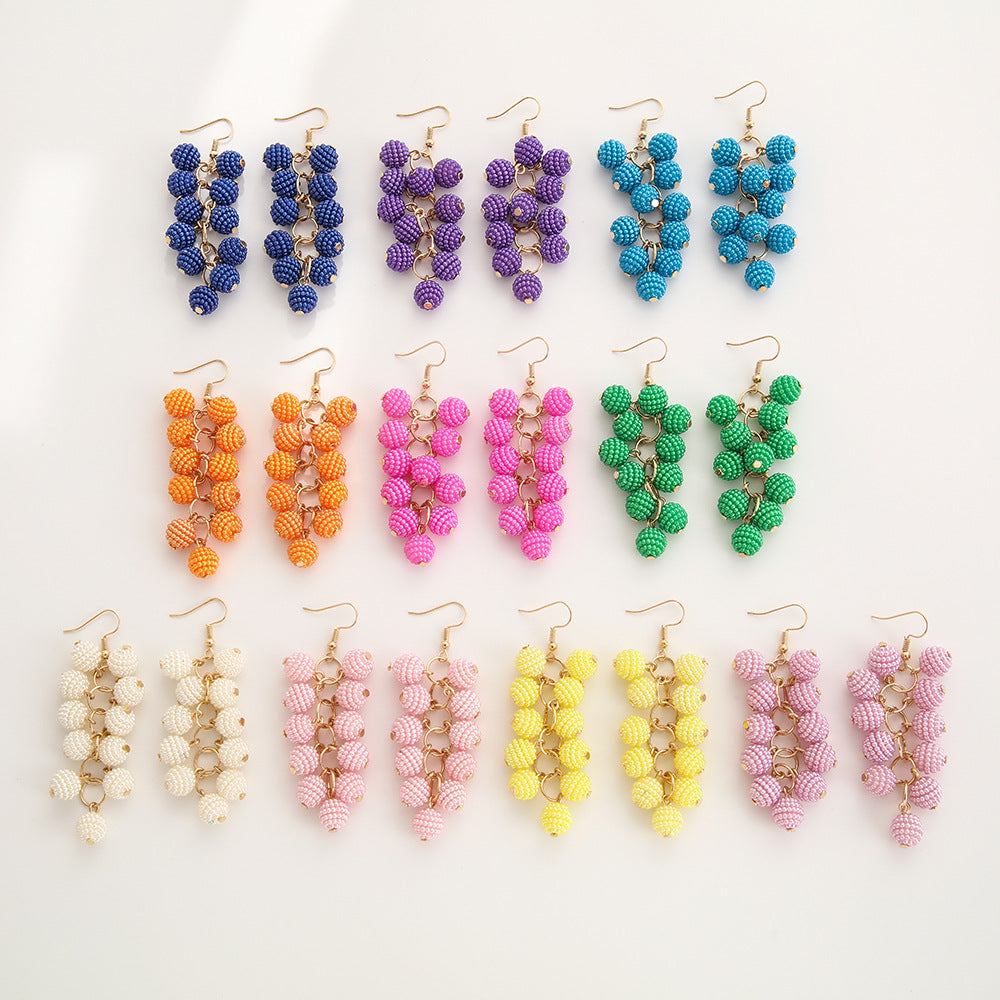 Bohemian Vintage Grape Earrings