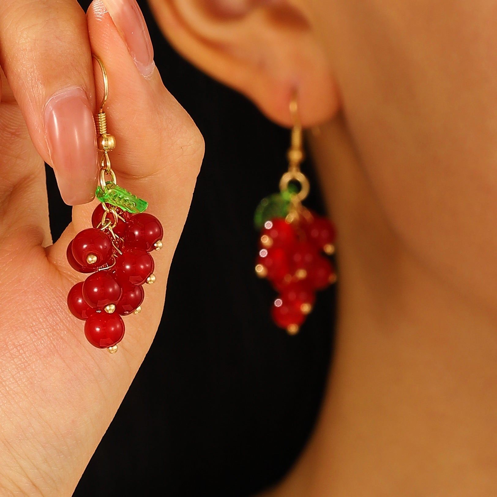 Bohemian Grape Earrings
