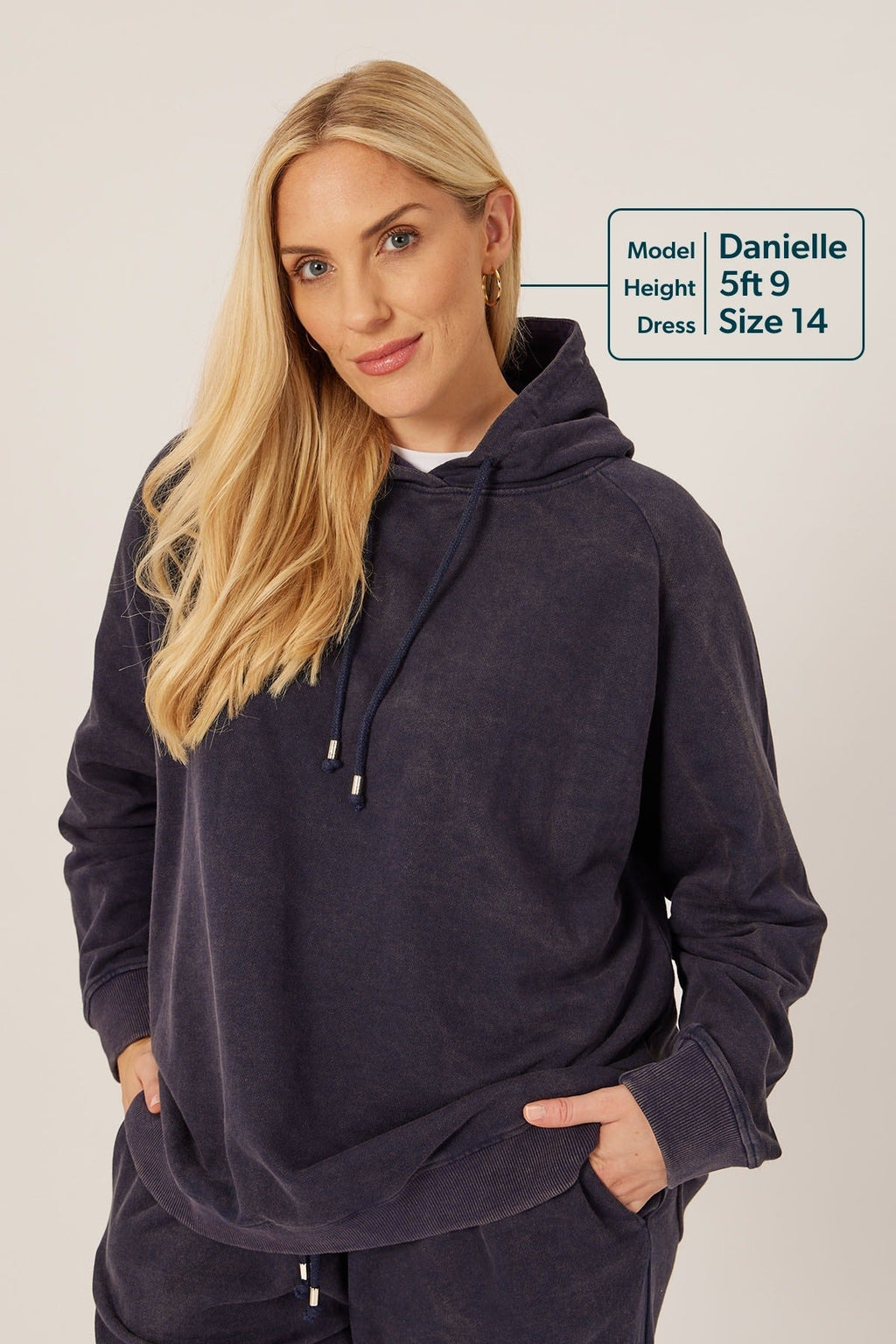 Willow - Hoodie - Blue Stonewash