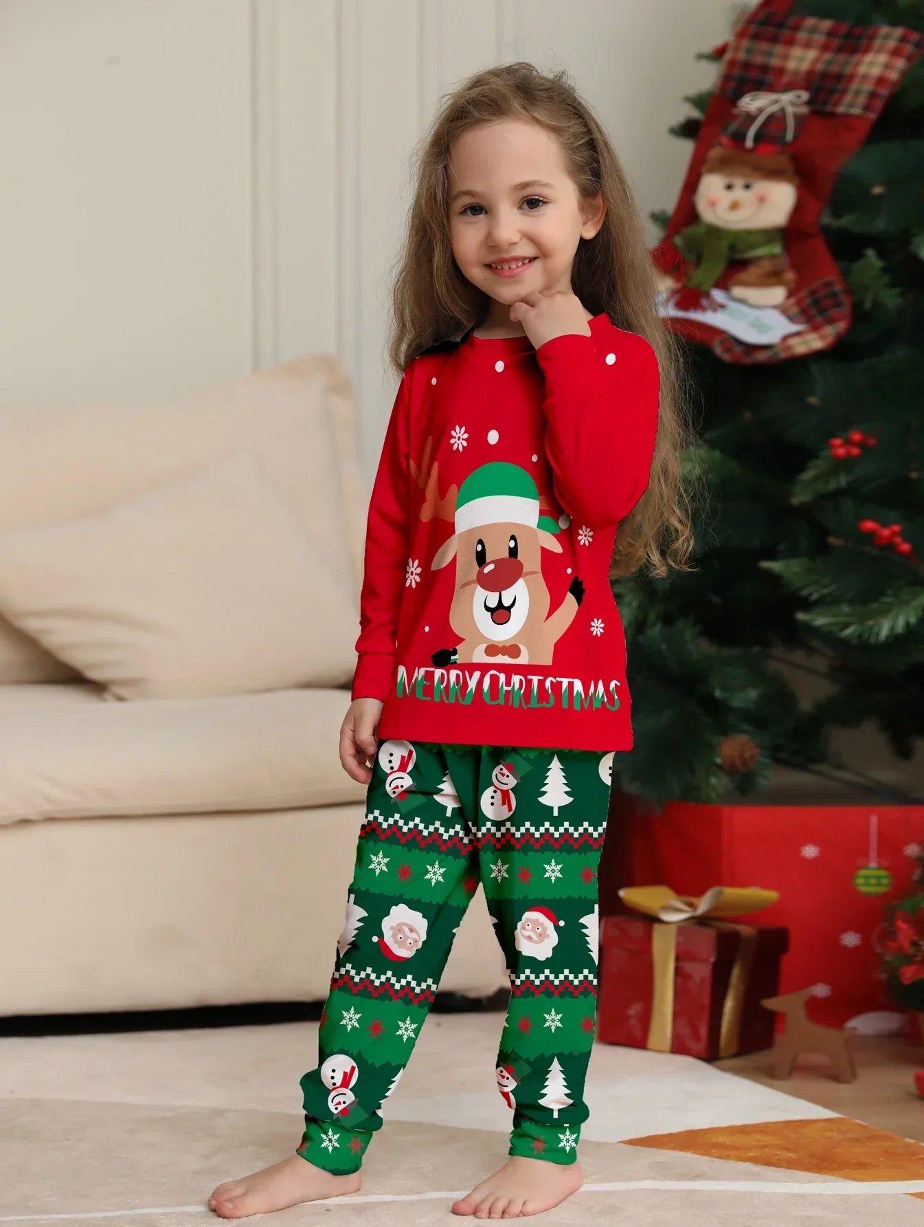 Cute Christmas Family Matching Pajamas Set