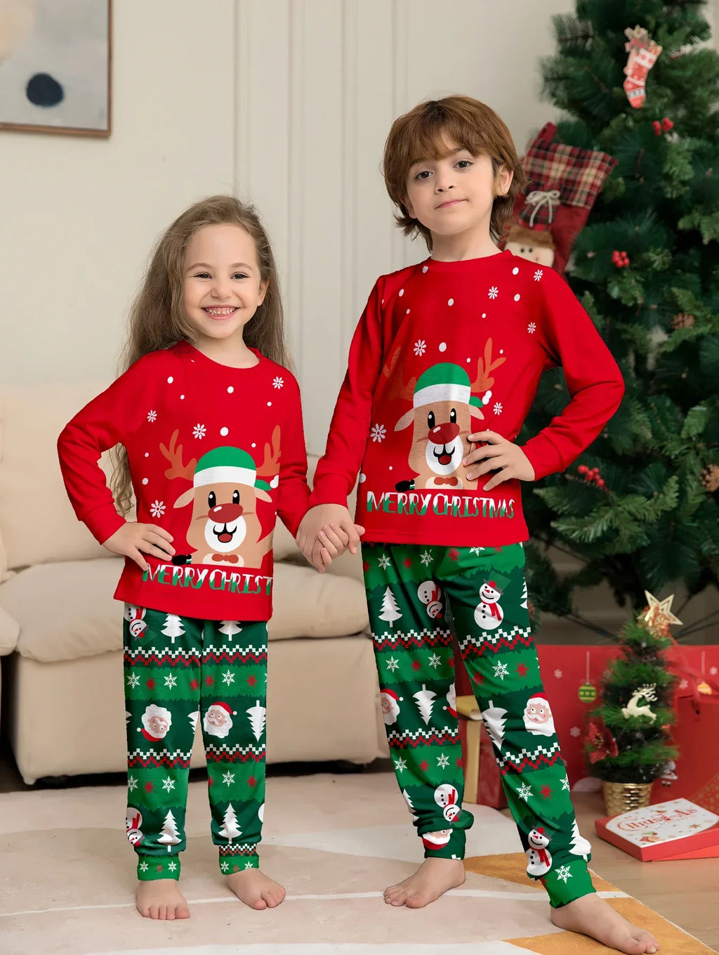 Cute Christmas Family Matching Pajamas Set