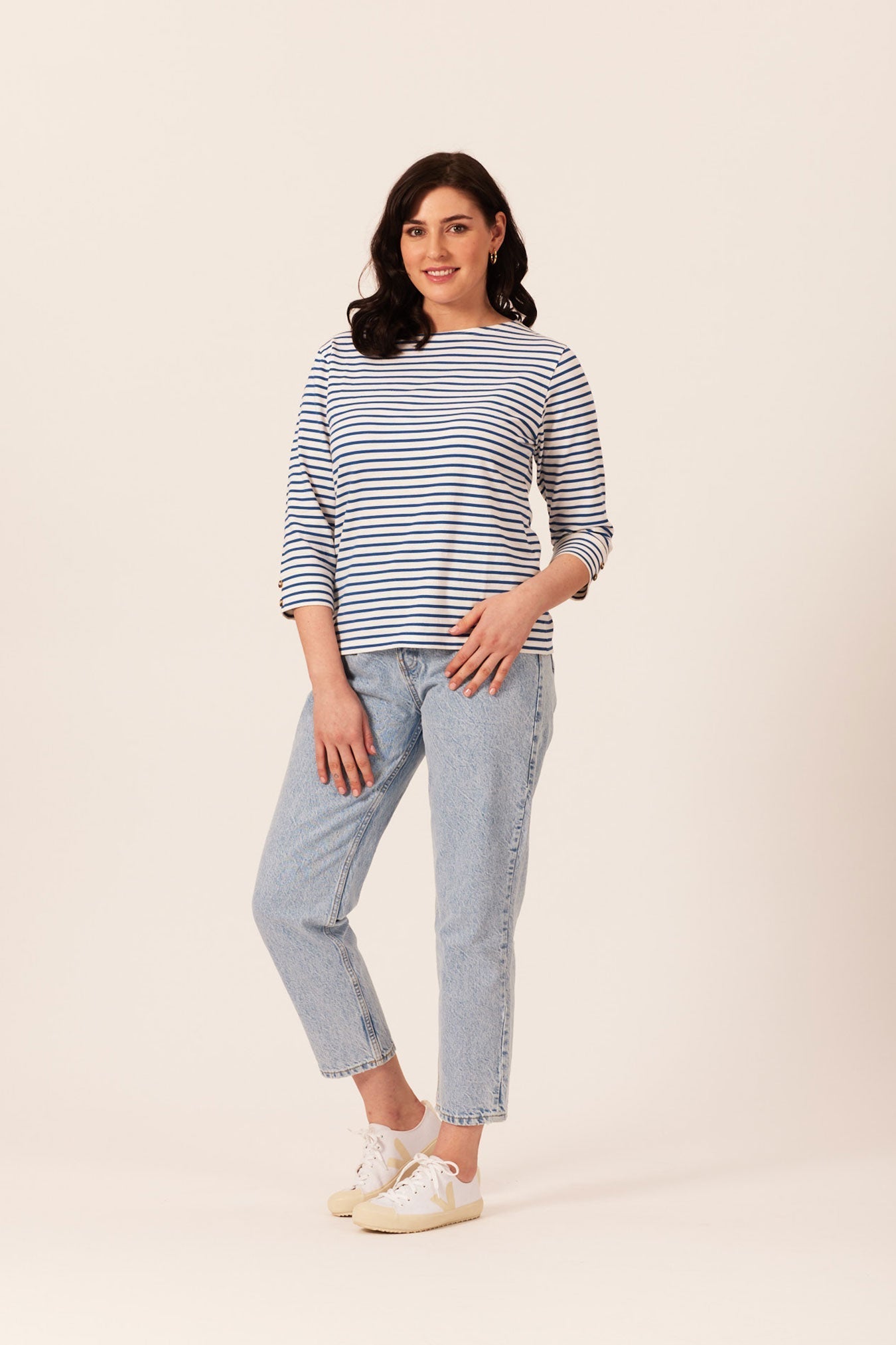 Sarah - Slub Top - Stripe