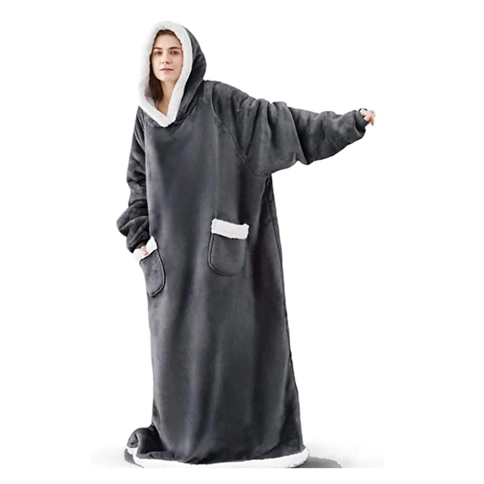 Oversized Wearable Blanket Hoodie for Couples
