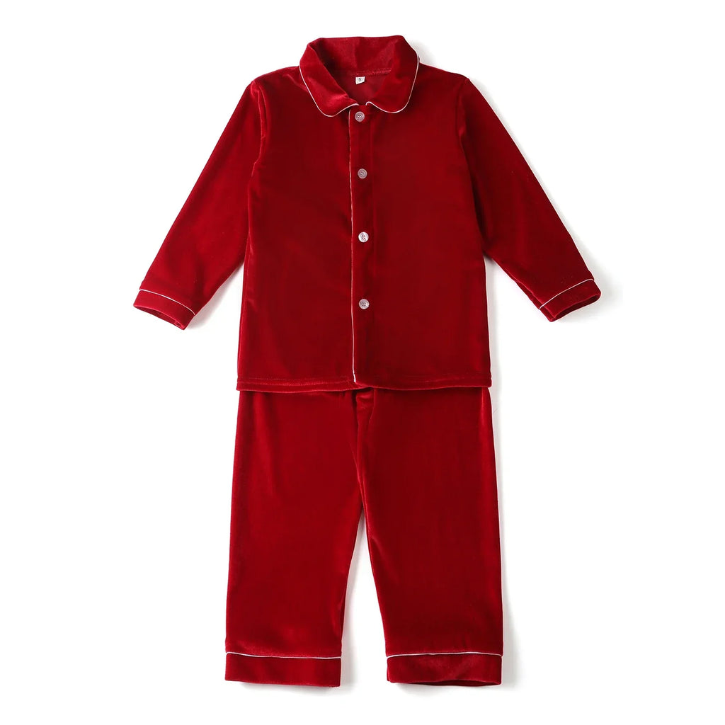 Luxury Velevt Christmas Family Pajamas Sets