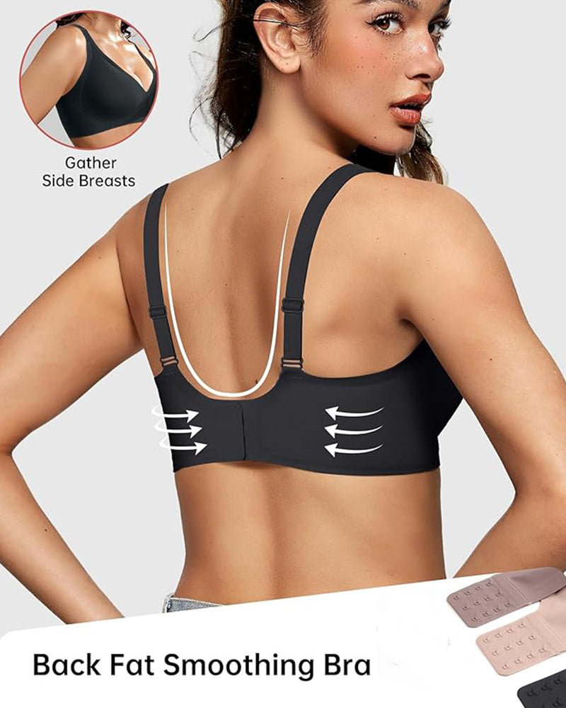 🔥Seamless Deep V Push-Up Wireless Jelly Bra