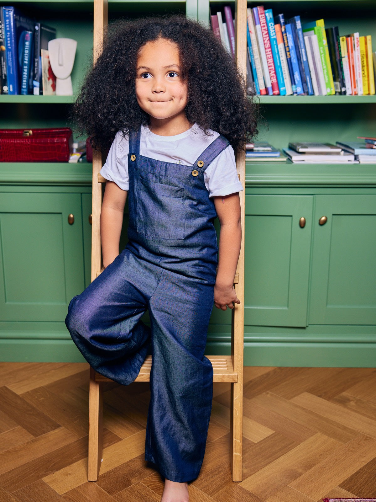 Sofia - Kids Dungarees - Denim Blue