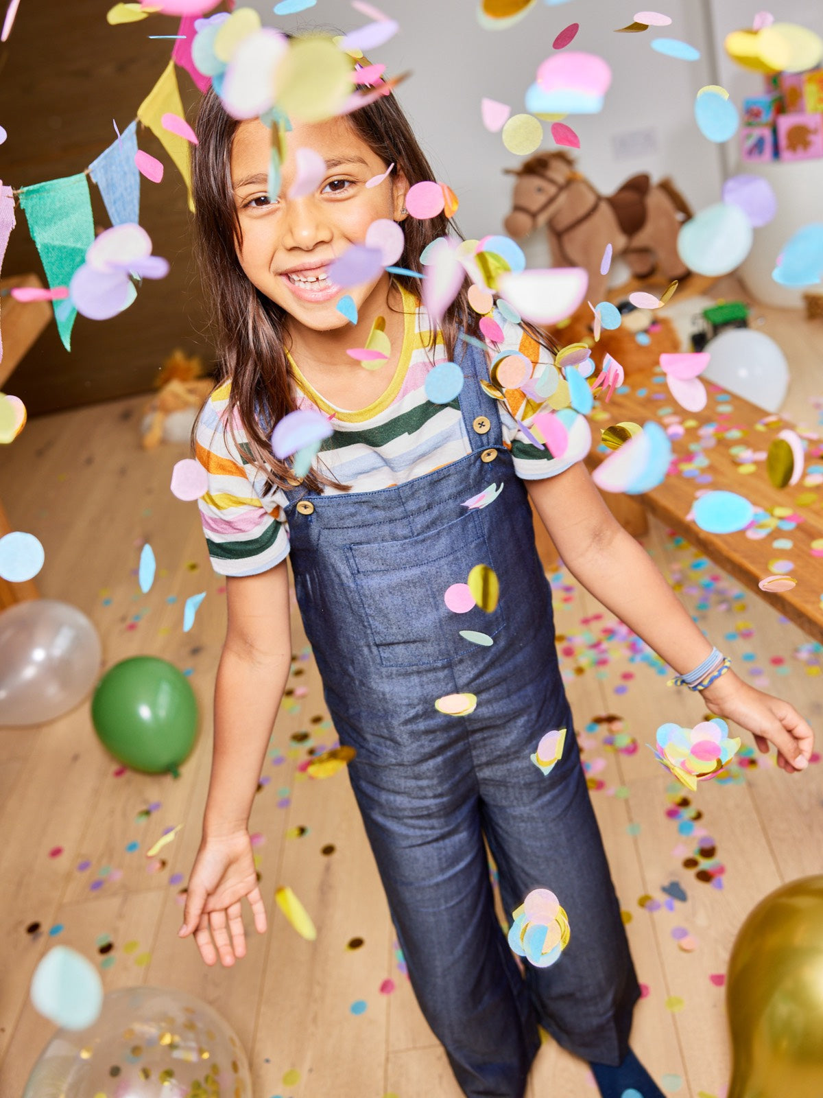 Sofia - Kids Dungarees - Denim Blue