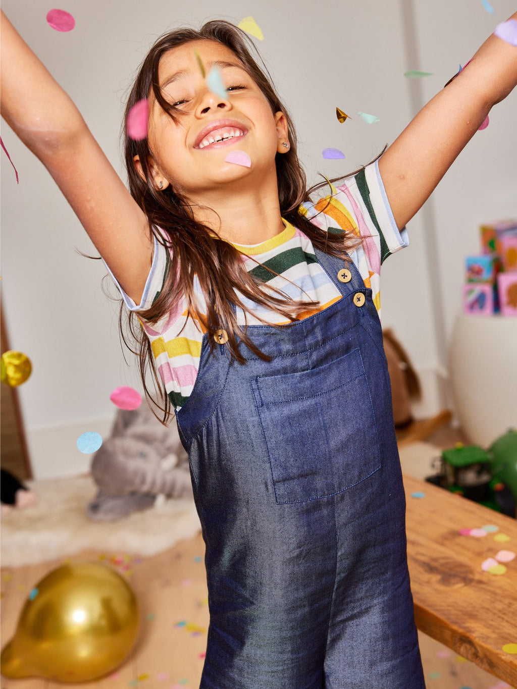 Sofia - Kids Dungarees - Denim Blue