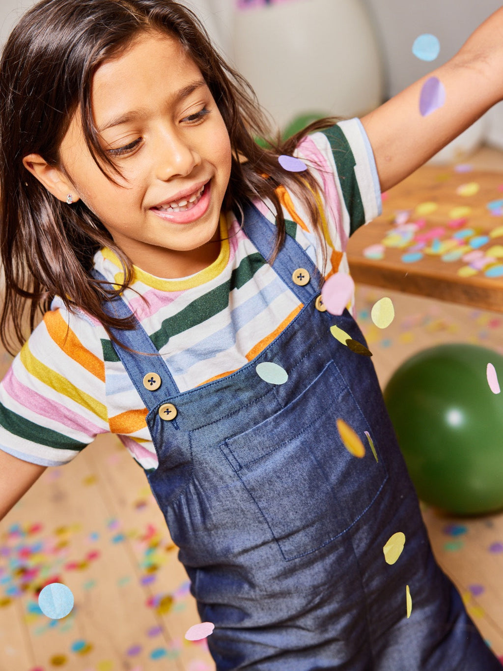 Sofia - Kids Dungarees - Denim Blue
