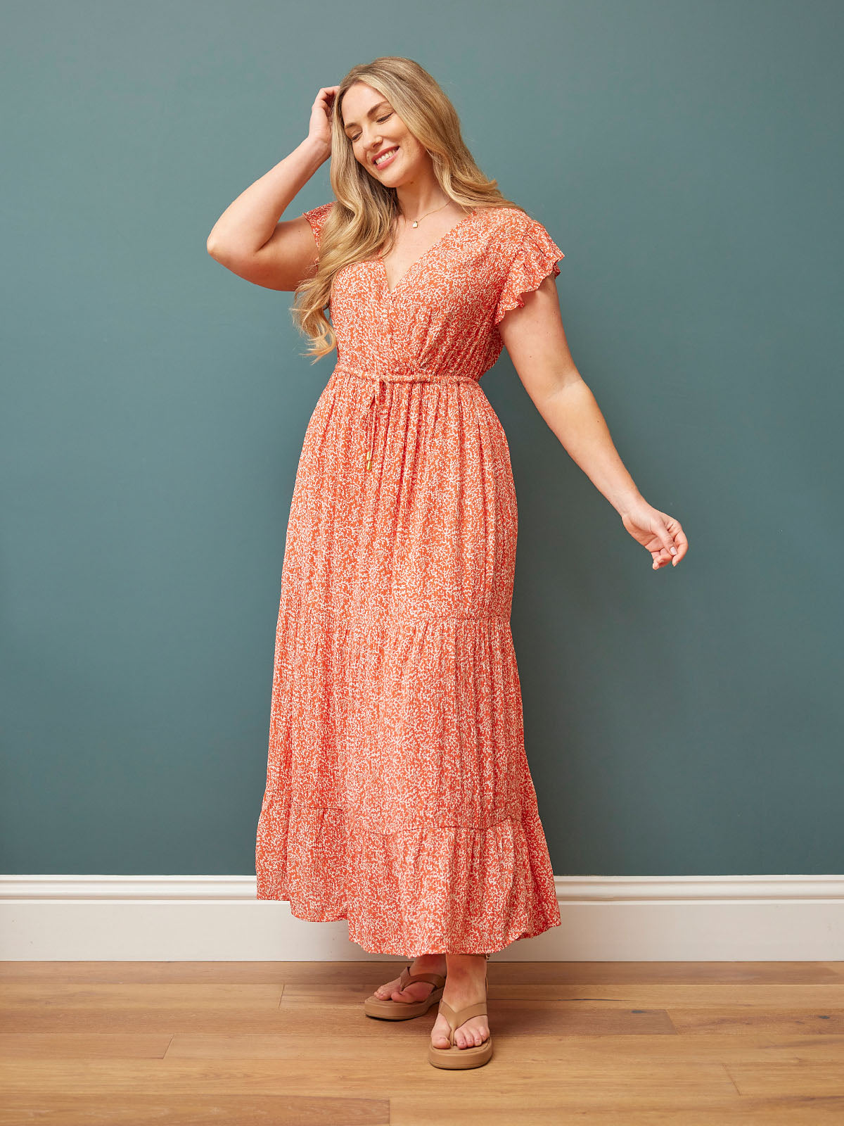 Susan Coral Maxi Dress