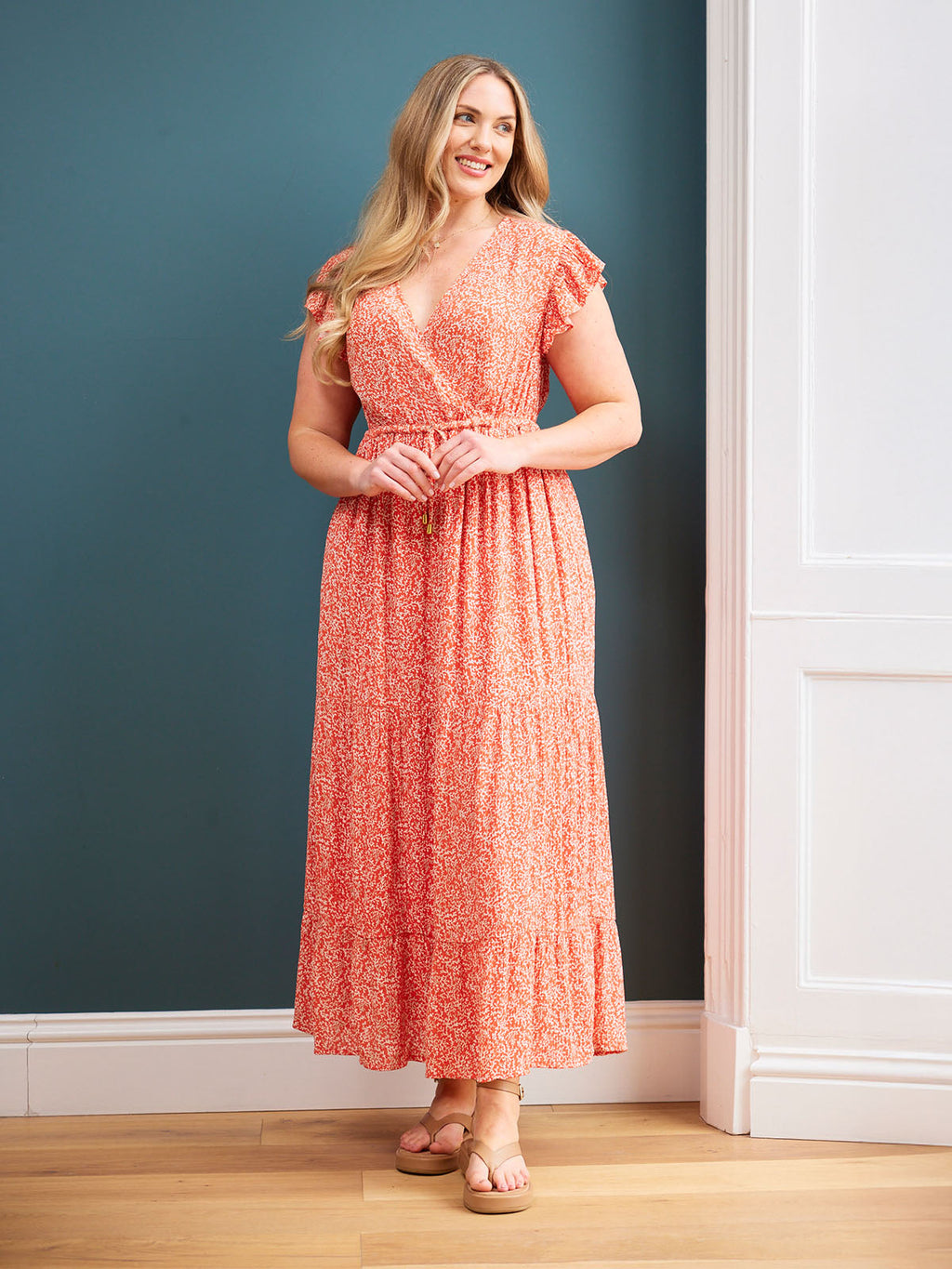 Susan Coral Maxi Dress