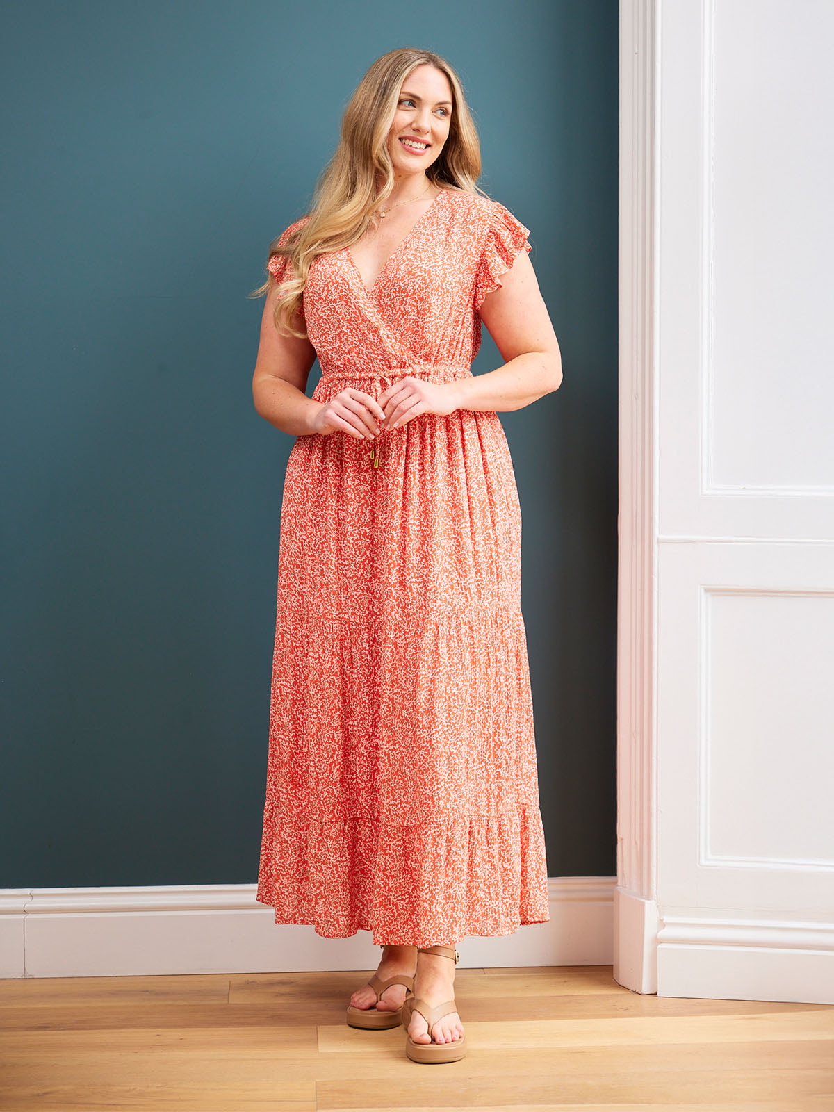 Susan Coral Maxi Dress