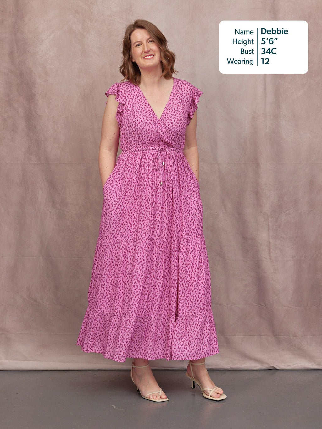 Susan Maxi Dress - Pink Dot Print