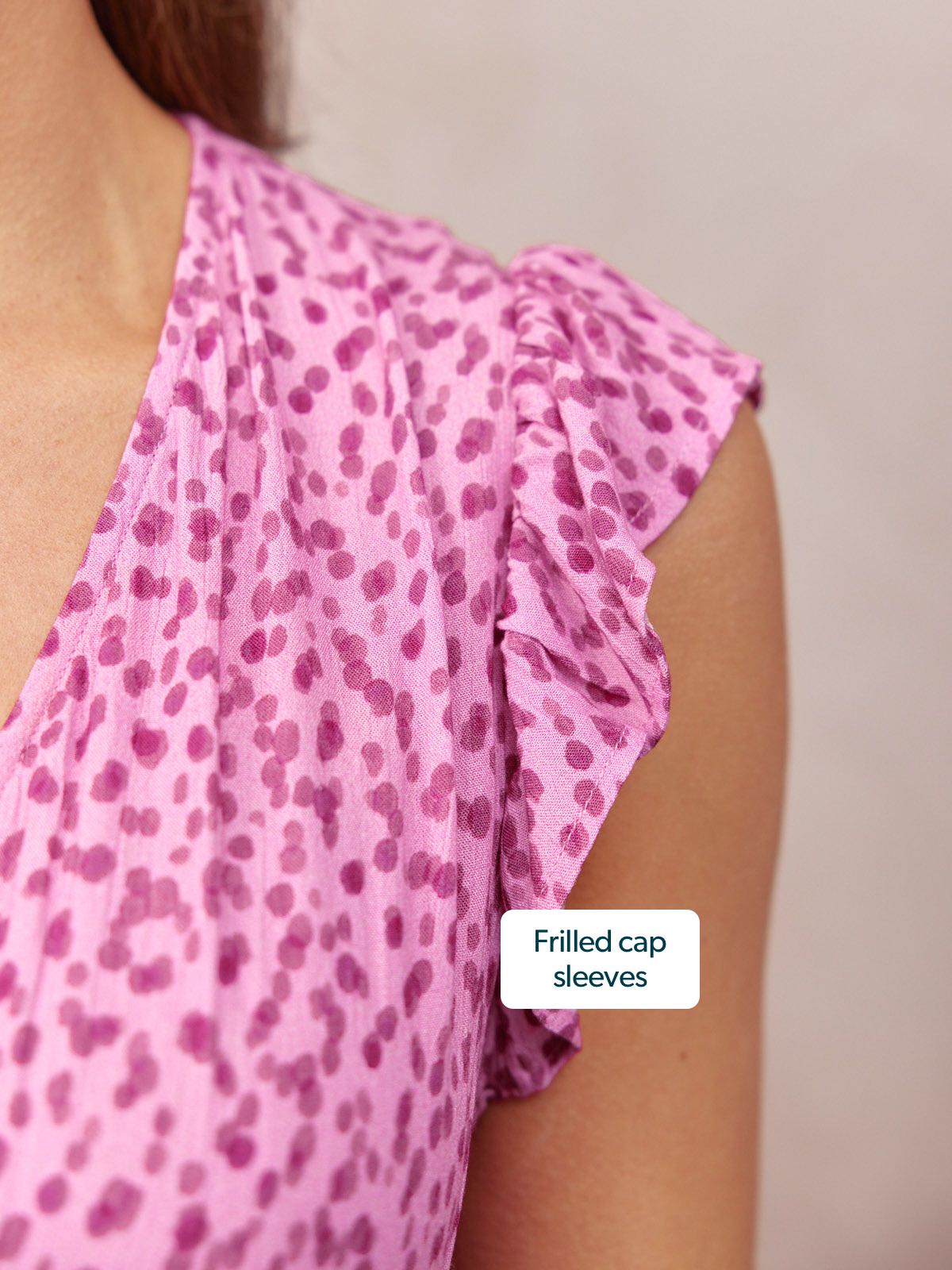 Susan Maxi Dress - Pink Dot Print