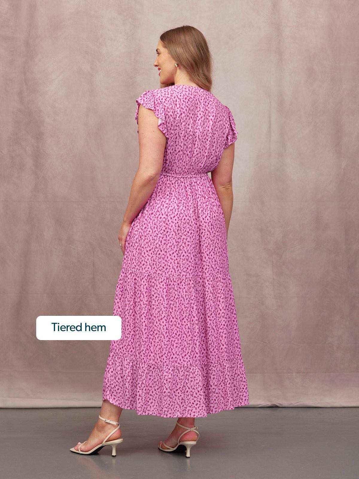 Susan Maxi Dress - Pink Dot Print