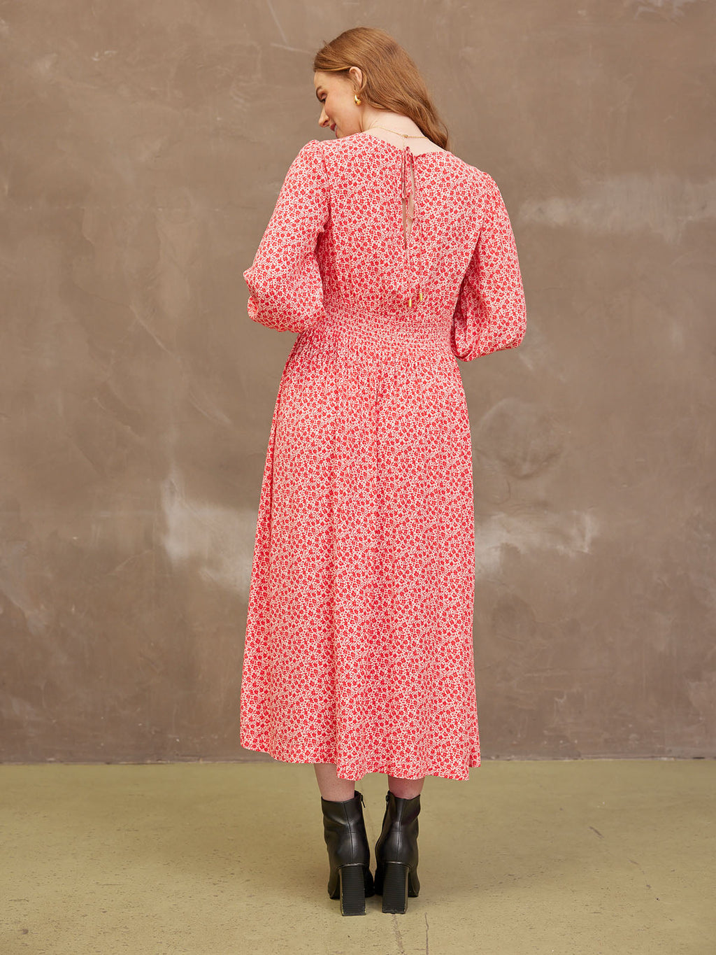 Vera Ditsy Print Midi Dress
