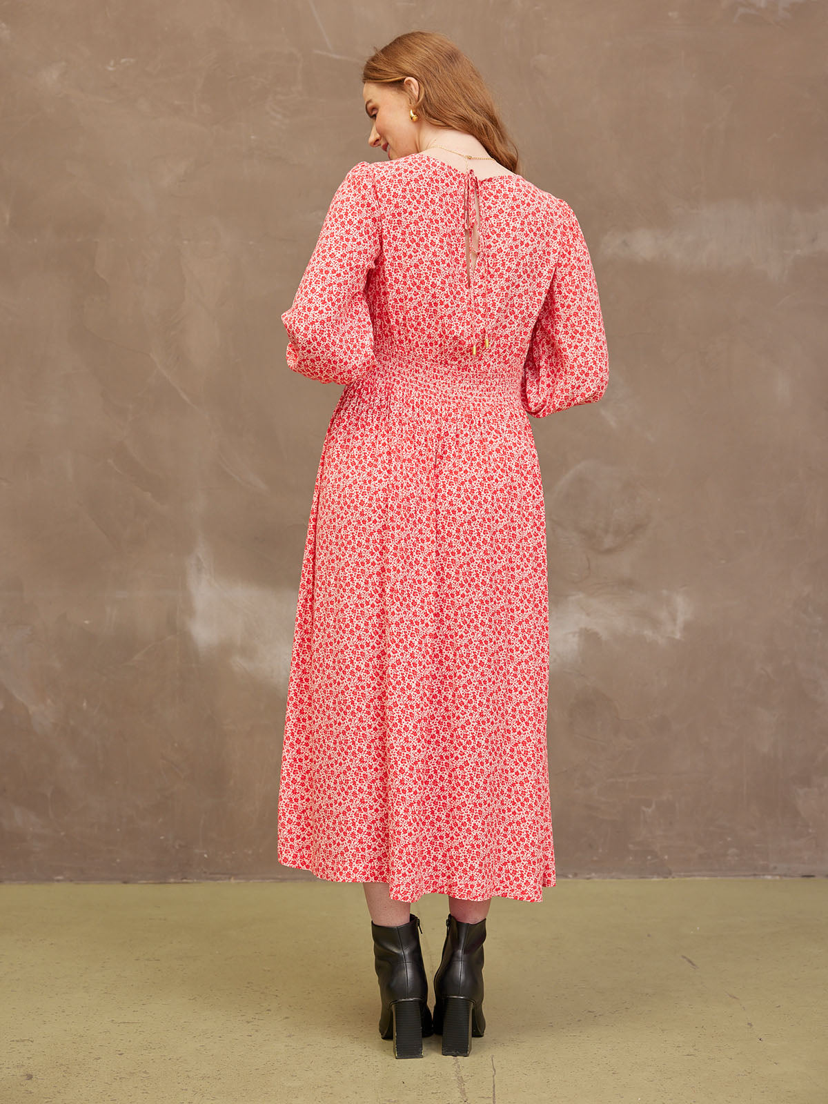 Vera Ditsy Print Midi Dress