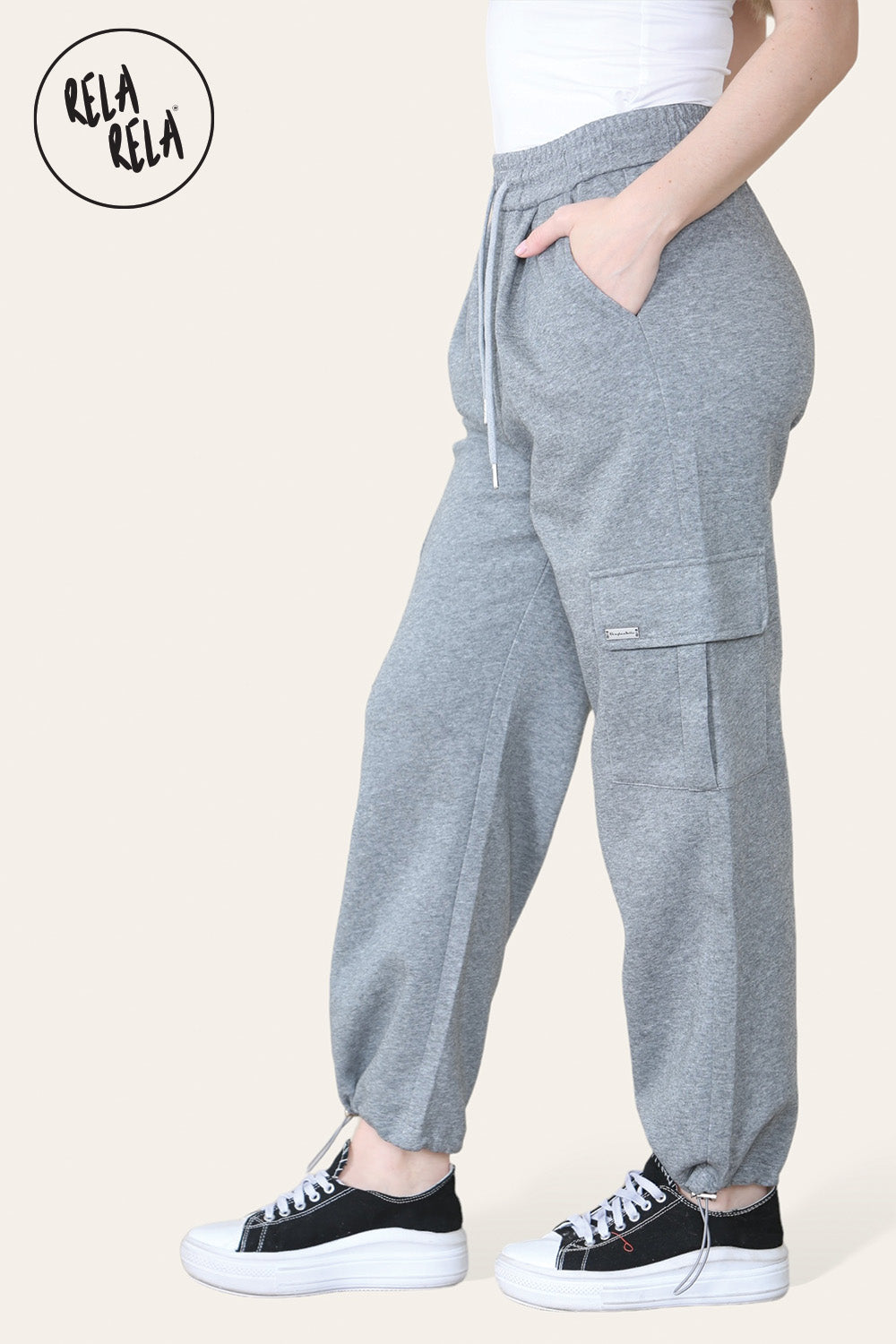 Grey Essential Cargo Joggers Trousers