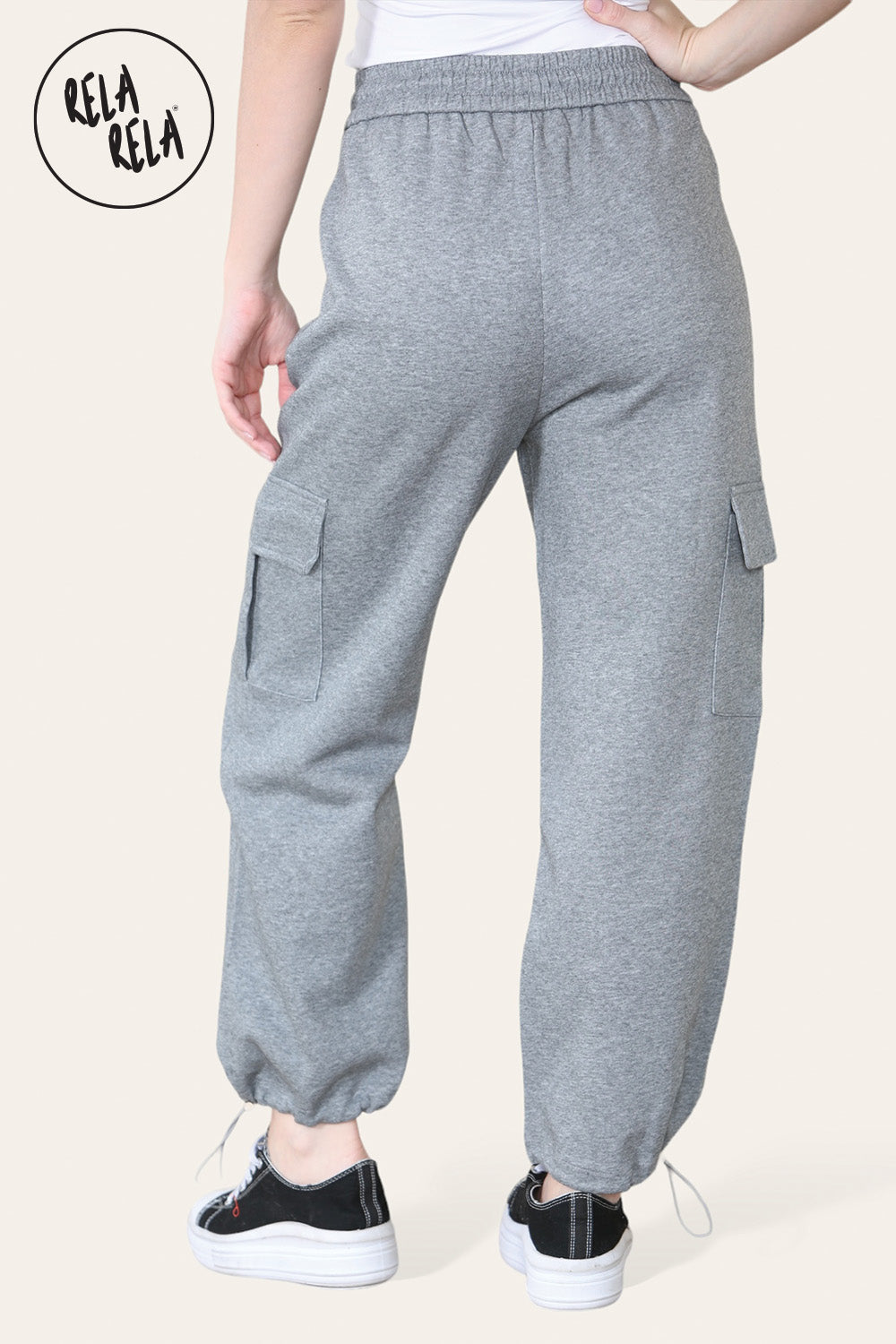 Grey Essential Cargo Joggers Trousers