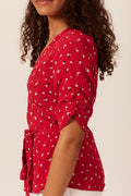 Wendy - Wrap Top - Red