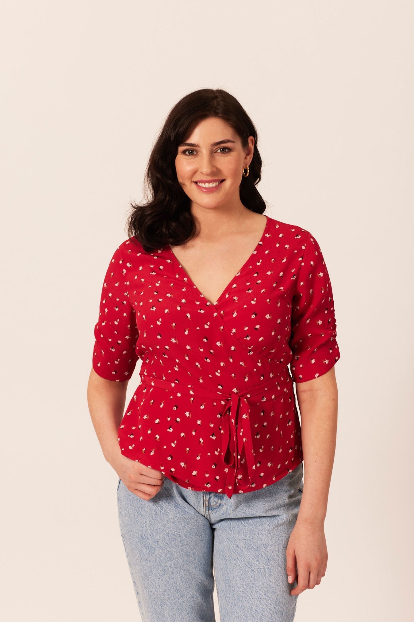 Wendy - Wrap Top - Red