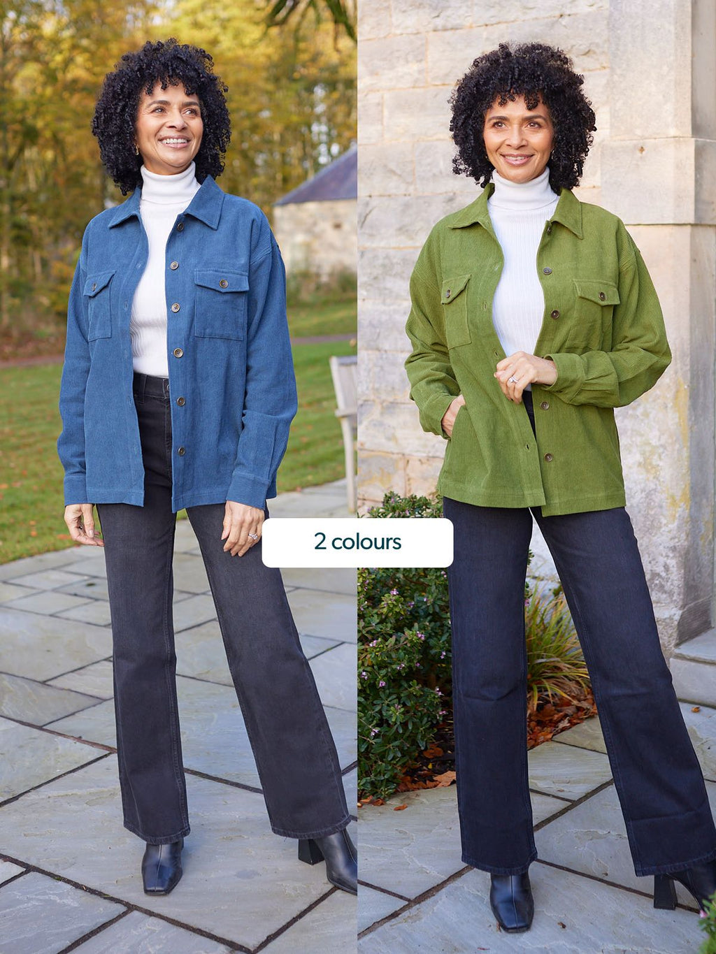 Yasmynn - Cord Shacket - Blue