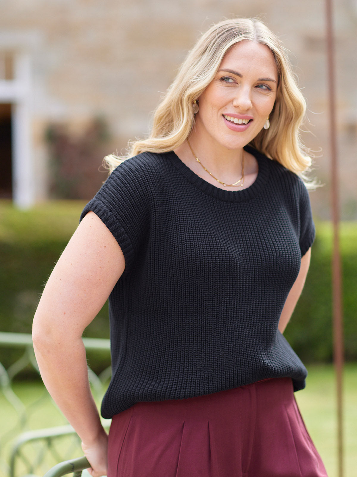 Zoey Tank Knit - Black