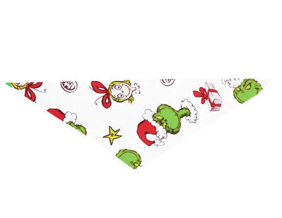 Christmas Family Matching Pajamas-Green Top and Grinch Pants Pjs Set with Christmas Grinch Cartoon Print