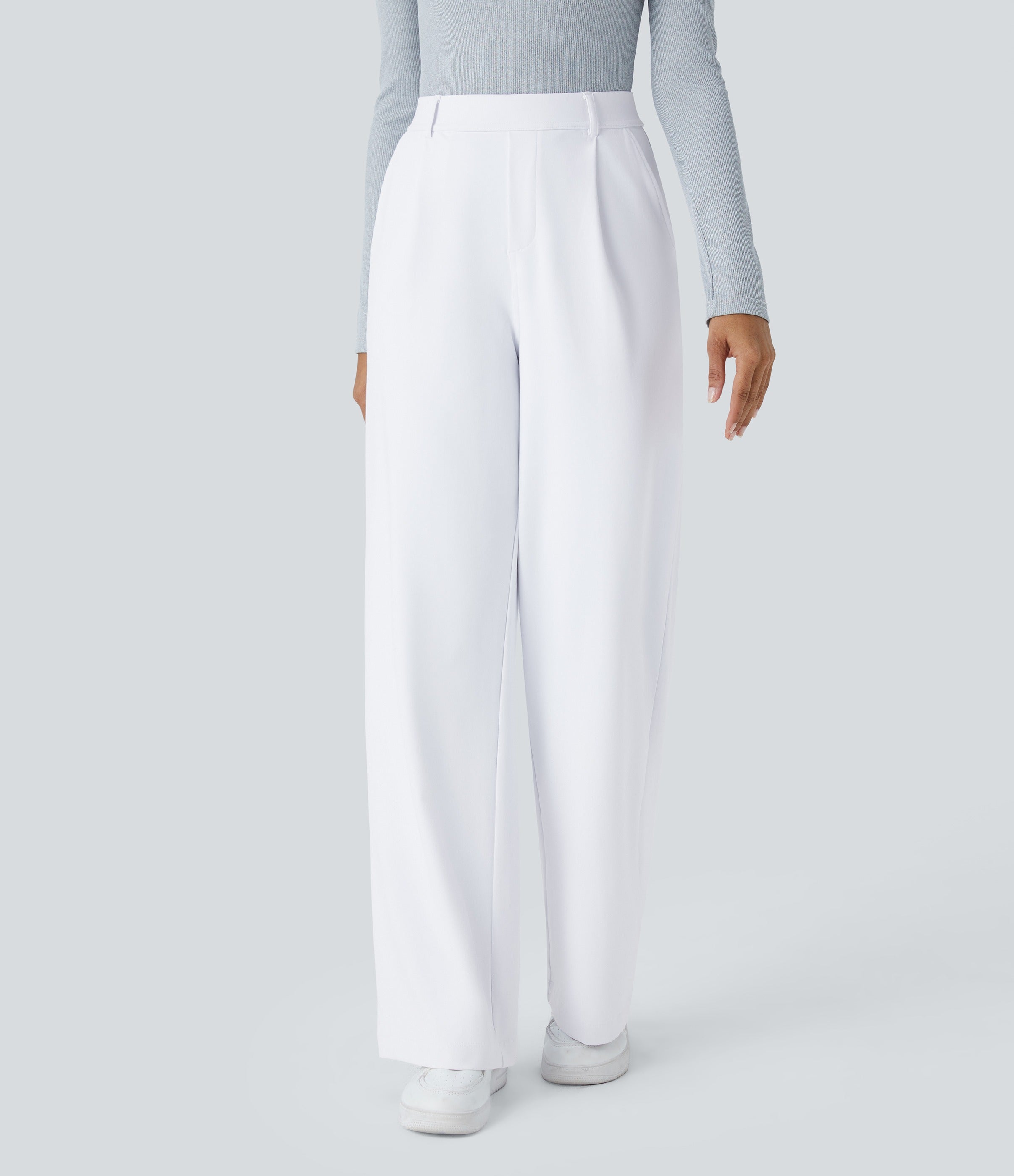 2026🔥 FlexTM High Waisted Pocket Straight Leg Work Pants