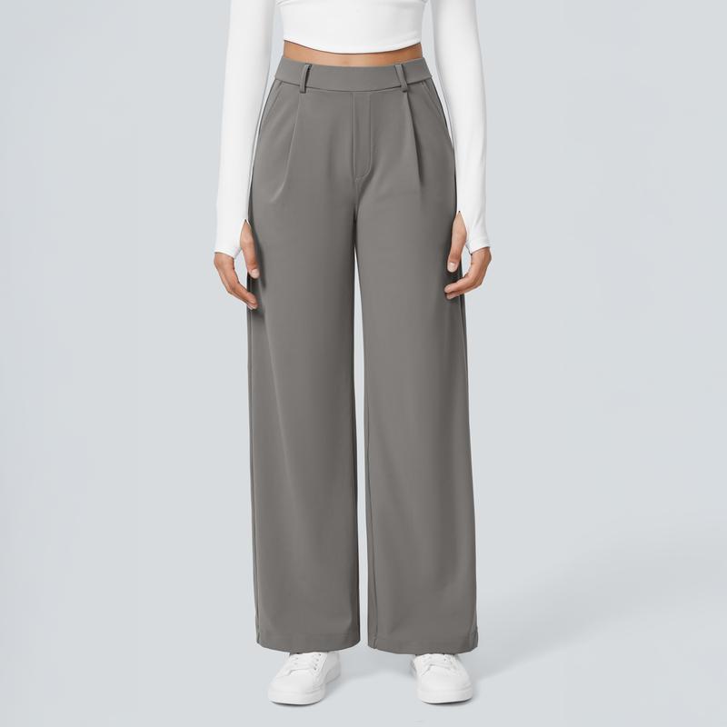 2026🔥 FlexTM High Waisted Pocket Straight Leg Work Pants