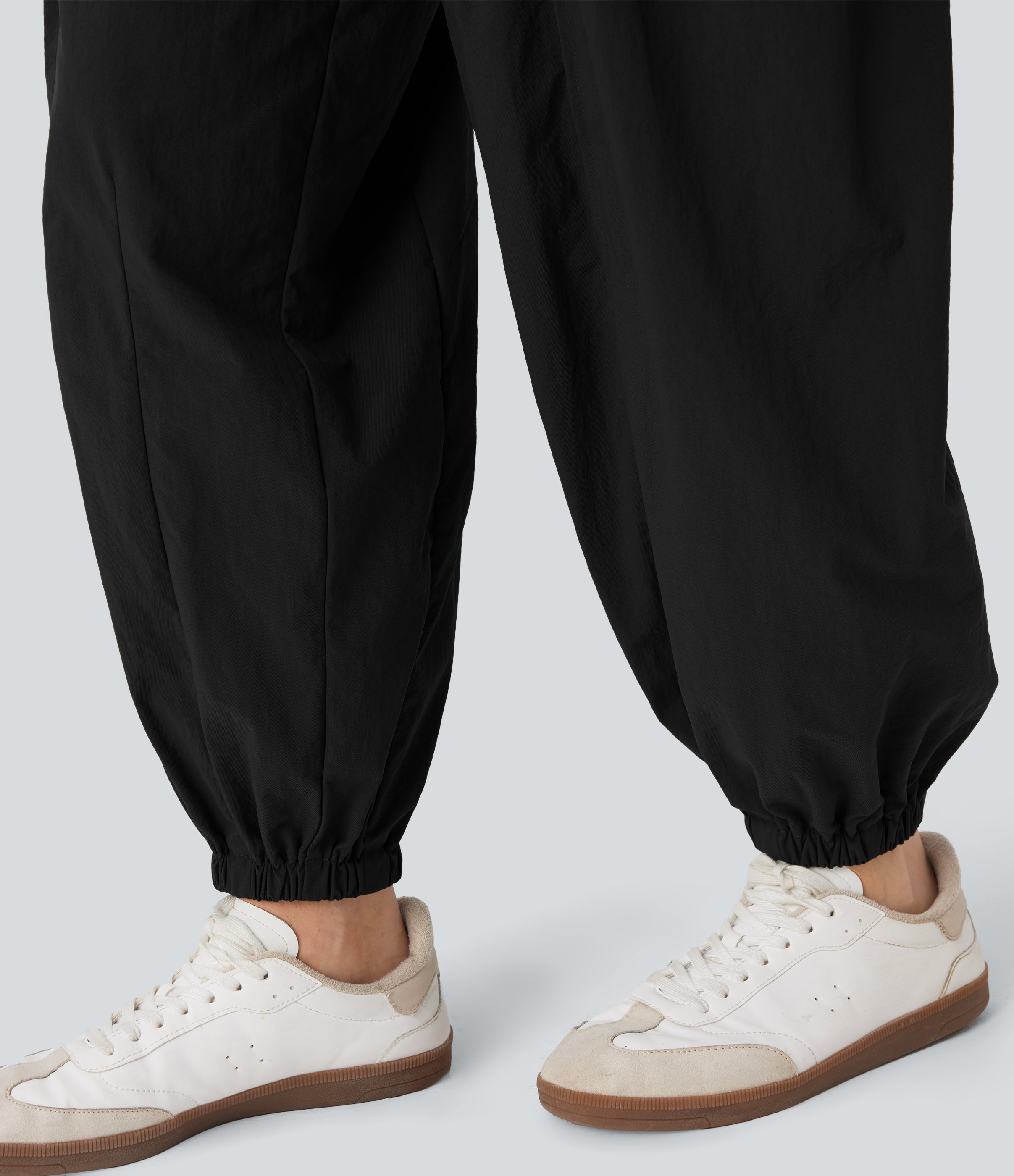 High Waisted Flap Pockets Casual Cargo Joggers