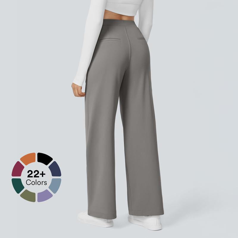 2026🔥 FlexTM High Waisted Pocket Straight Leg Work Pants