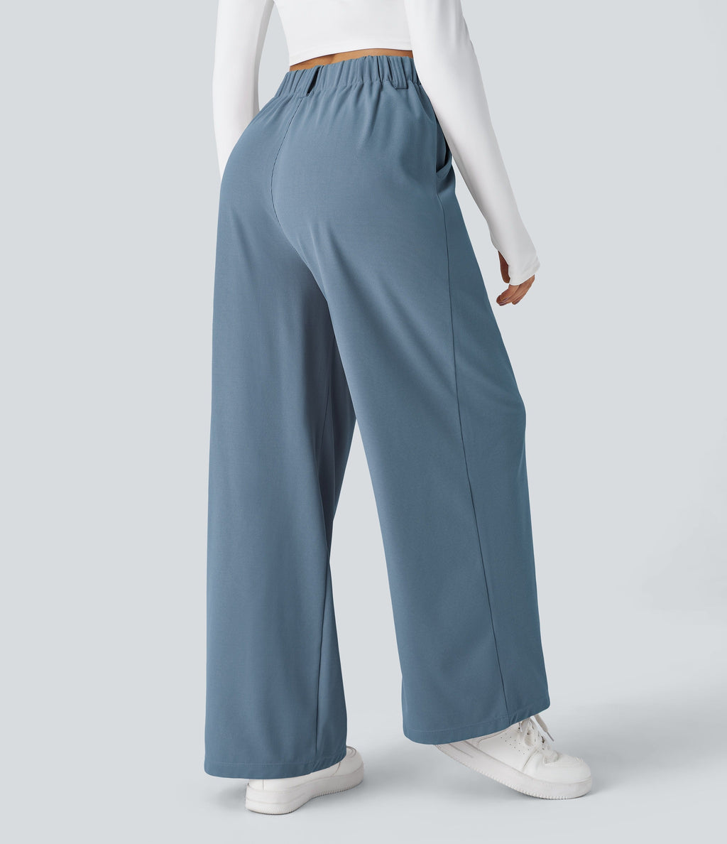 2026🔥 FlexTM High Waisted Pocket Straight Leg Work Pants
