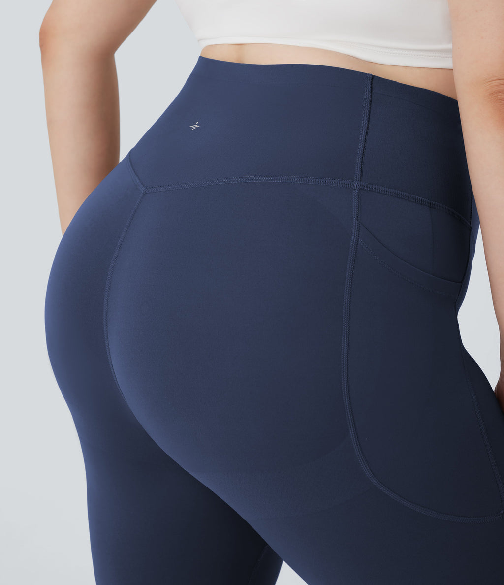 Plus Size UltraSculptTM SoCinched High Waisted Butt Lifting Tummy Control Shaping Training Leggings with Pockets