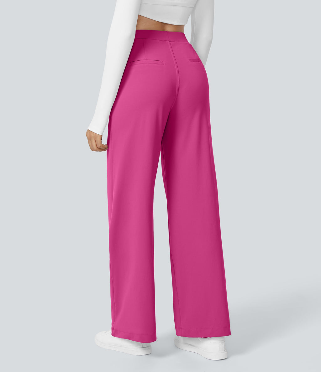 2026🔥 FlexTM High Waisted Pocket Straight Leg Work Pants