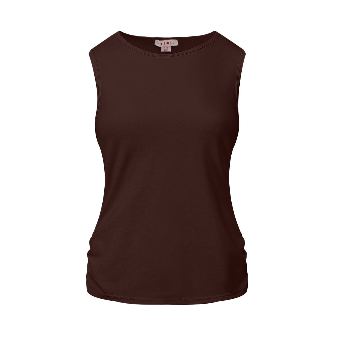 Classic White Sleeveless Crew Neck Top