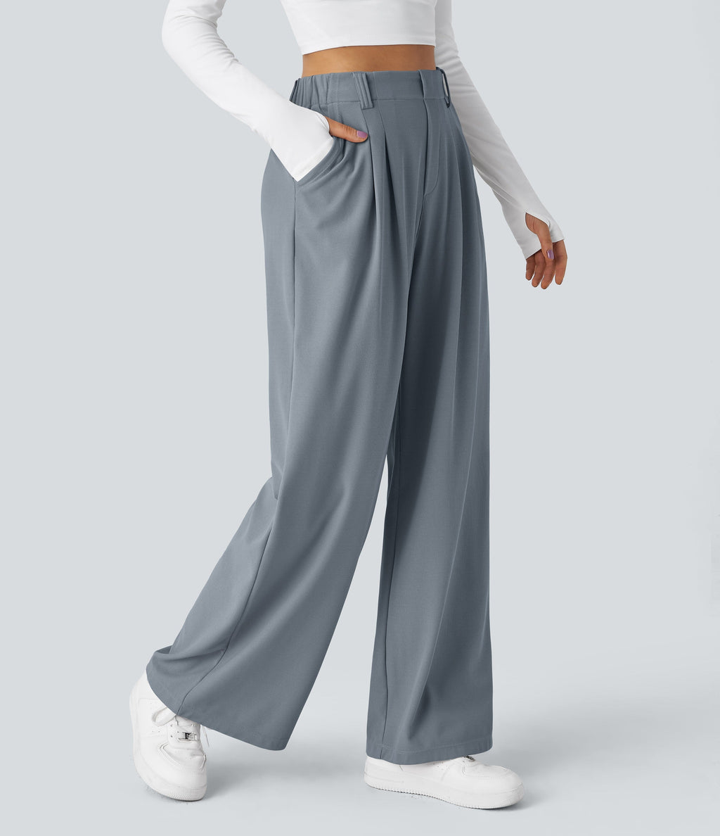 2026🔥 FlexTM High Waisted Pocket Straight Leg Work Pants