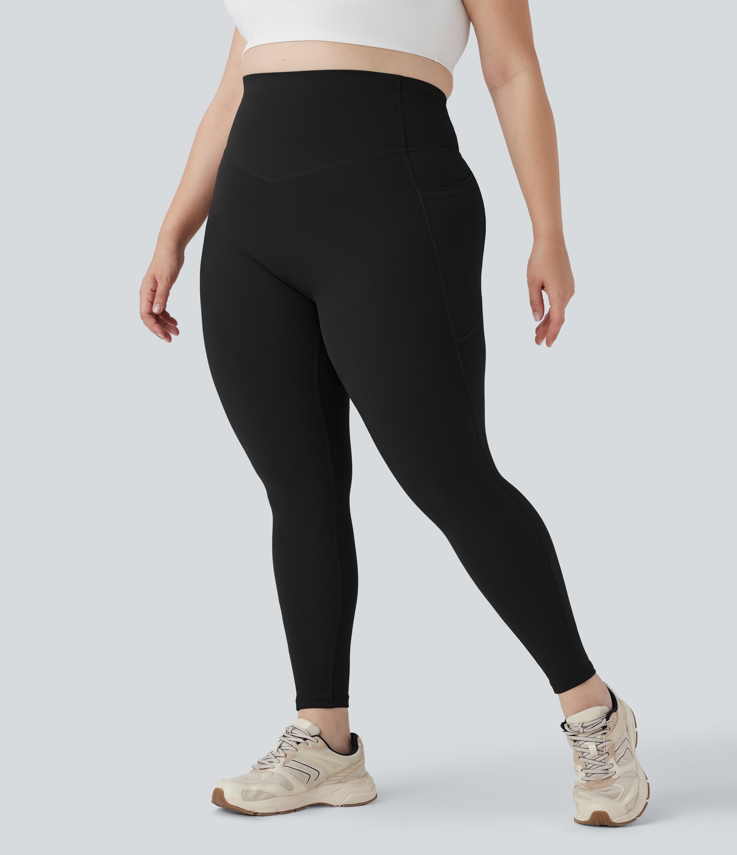 Plus Size UltraSculptTM SoCinched High Waisted Butt Lifting Tummy Control Shaping Training Leggings with Pockets