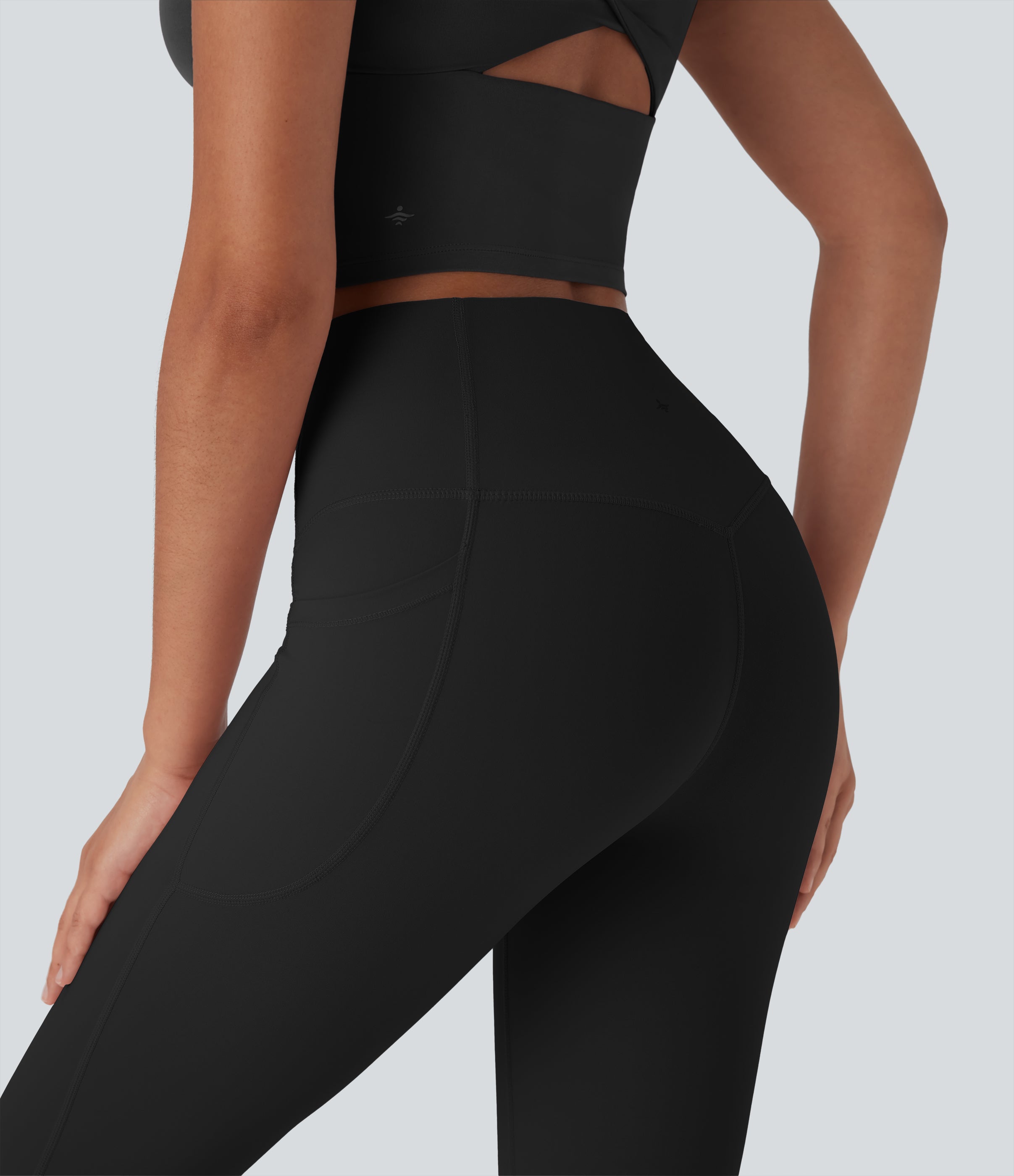UltraSculptTM Cool Quick Dry SoCinched High Waisted Tummy Control Shaping Yoga Leggings with Pockets-UPF50+