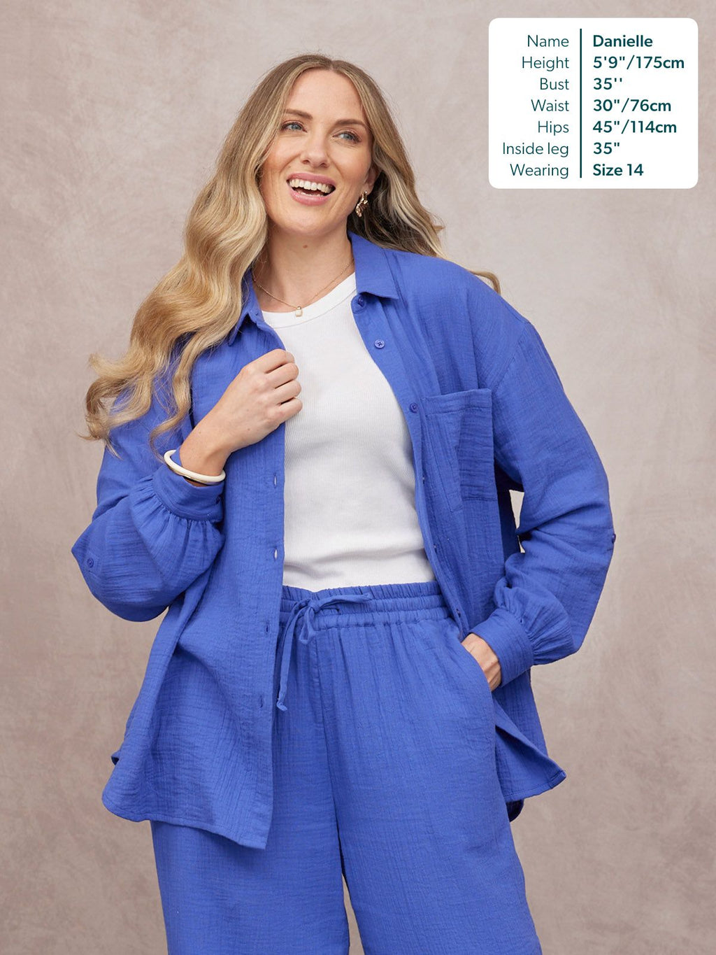 Shirt & Trouser Bundle - Deborah & Joy - Cobalt Blue