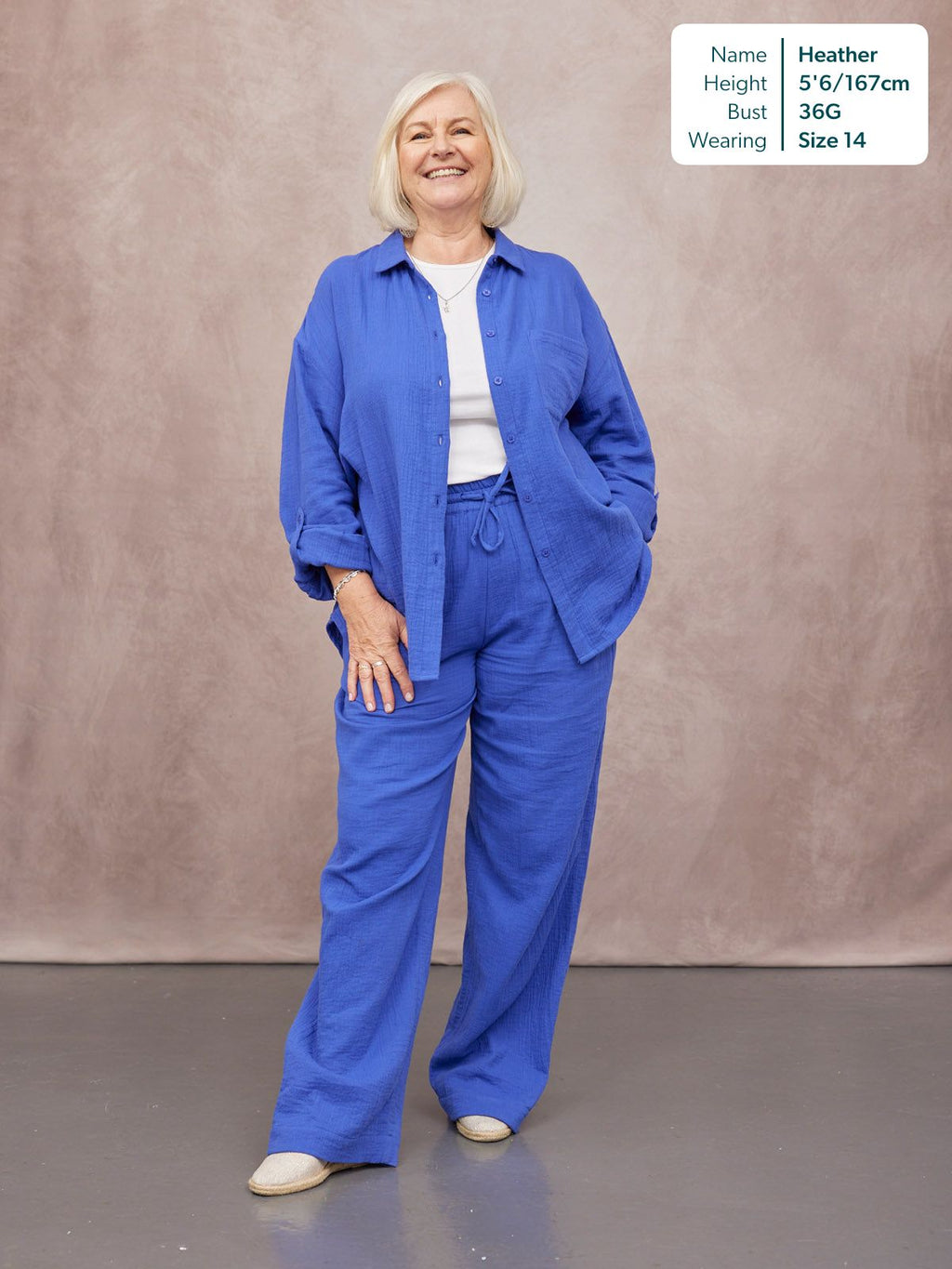 Shirt & Trouser Bundle - Deborah & Joy - Cobalt Blue