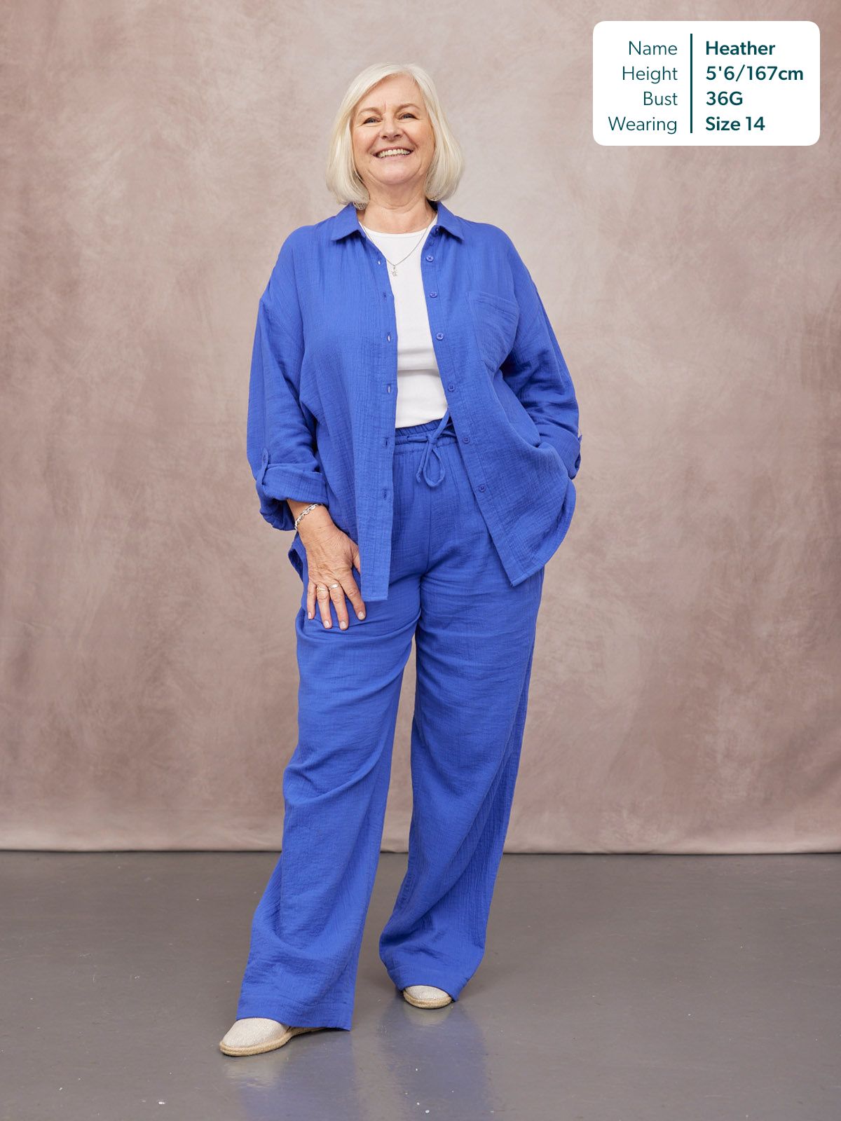 Shirt & Trouser Bundle - Deborah & Joy - Cobalt Blue