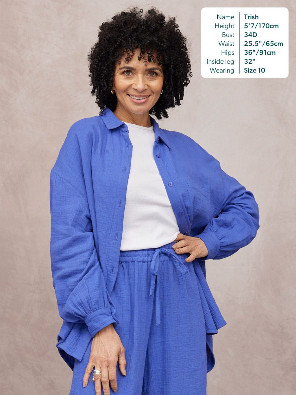 Shirt & Trouser Bundle - Deborah & Joy - Cobalt Blue